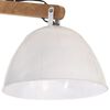vidaXL Ceiling Lamp White Iron and solid mango wood Large