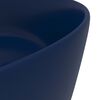 vidaXL Luxury Wash Basin Round Matt Dark Blue 15.7x5.9" Ceramic
