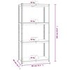 vidaXL 4-Layer Shelves 4 pcs Blue Steel&Engineered Wood