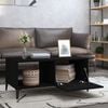 vidaXL Coffee Table Black Engineered wood, Iron 35.4 x 19.7 x 15.7 in