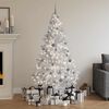 vidaXL Artificial Christmas Tree White PVC, Steel, Plastic