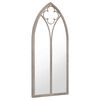 vidaXL Garden Mirror Sand Iron, glass 39.4 x 17.7 in Decorative Inlays