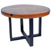 vidaXL Coffee Table Multicolor Solid Teak Wood, Mango Wood, Resin Medium