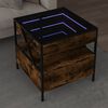 vidaXL Coffee Table Smoked Oak Engineered wood, Glass, Metal Medium