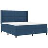 vidaXL Box Spring Bed with Mattress Blue 70.9" x 78.7" fabric