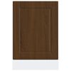 vidaXL Dishwasher Panel Brown oak Engineered wood 17.7x0.6x26.4 in