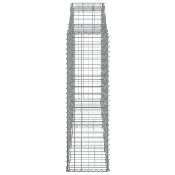 vidaXL Gabion Basket Silver Galvanized iron 118.1 x 19.7 x 63/70.9 in