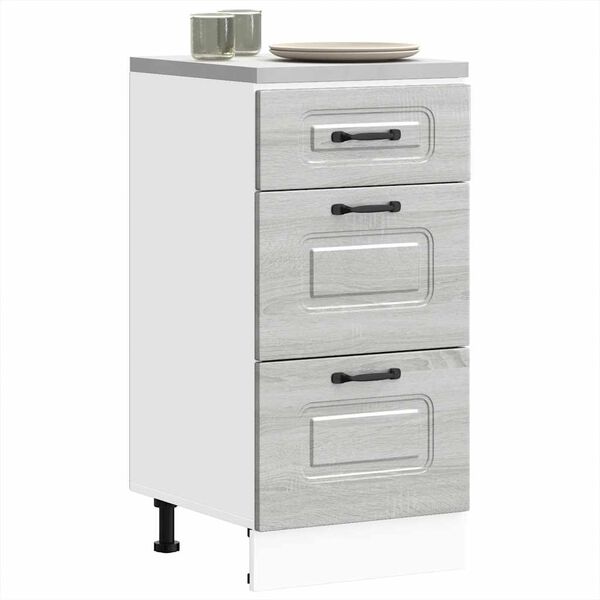 vidaXL Kitchen Base Cabinet Grey Sonoma Engineered Wood Standard