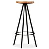 vidaXL Bar Stool Set of 4 Varied Reclaimed Wood Standard Industrial