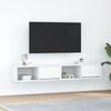 vidaXL TV Cabinet Set of 2 White Engineered wood 31.5 x 12.2 x 10.0 in