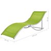 vidaXL Sun Lounger Set of 2 Green and Gray Textilene fabric and aluminum