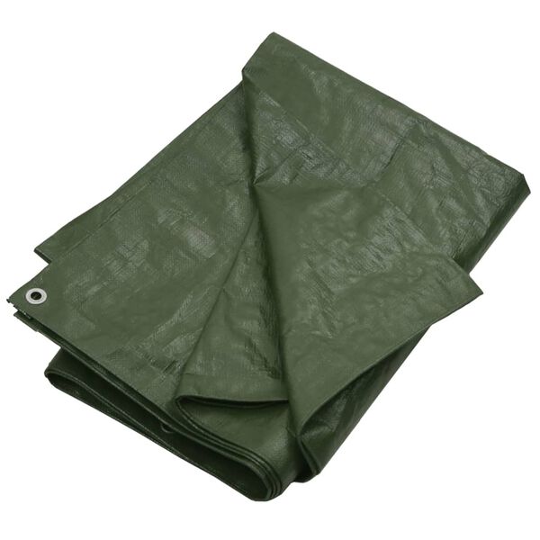 vidaXL Tarpaulin 0.6 oz/ft&sup2; 19.7'x19.7' Green HDPE