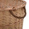 vidaXL Firewood Basket with Carrying Handles 34.6"x22.4"x13.4" Natural Willow