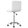 vidaXL Dining Chair White Faux leather, chrome steel Adjustable, Medium