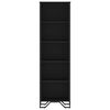 vidaXL Bookcase Black Engineered wood and metal Bookcase Rectangular