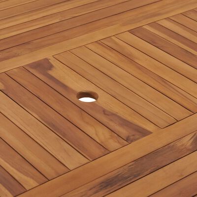 vidaXL Patio Table 59.1"x59.1"x29.5" Solid Teak Wood