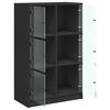 vidaXL Highboard Black Engineered Wood 26.8x14.6x42.9 in Highboard