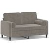 vidaXL 2-seater Sofa Light grey Velvet (100% polyester), metal, plywood