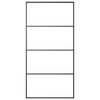 vidaXL Sliding Door with Hardware Set 40.4x80.7" ESG Glass&Aluminium