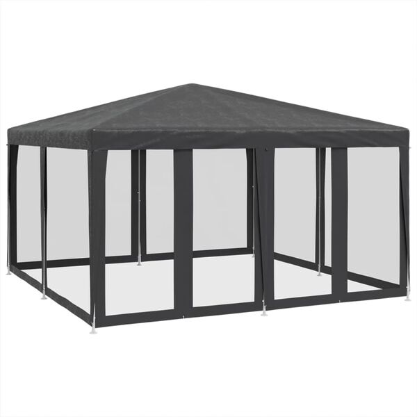 vidaXL Party Tent Anthracite HDPE with coating 13.1 x 13.1 ft