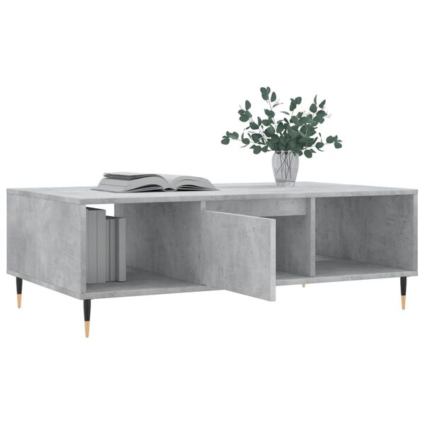 vidaXL Coffee Table Concrete Grey Engineered Wood, Iron Medium