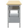 vidaXL Work Bench Set with Shelf 2 pcs Gray 200 x 55 x 85 cm Steel