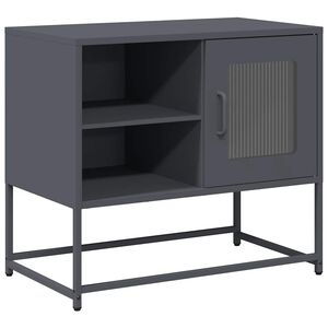 vidaXL TV Cabinet Anthracite Cold-Rolled Steel Medium TV Cabinet