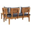 vidaXL Garden Bench 2 pcs Brown Solid Teak wood