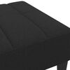 vidaXL Footstool Black Polyester Compact Footstool Rectangular