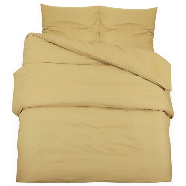 vidaXL Duvet Cover Set Taupe Microfiber fabric (100% polyester)