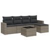 vidaXL Garden Sofa Set Grey PE Rattan Modular and Customizable