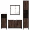 vidaXL Bathroom Furniture Set Brown Oak Engineered Wood, Metal Large