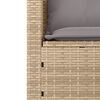 vidaXL Garden Sofa Set Beige and Light Grey PE Rattan 2-Seater