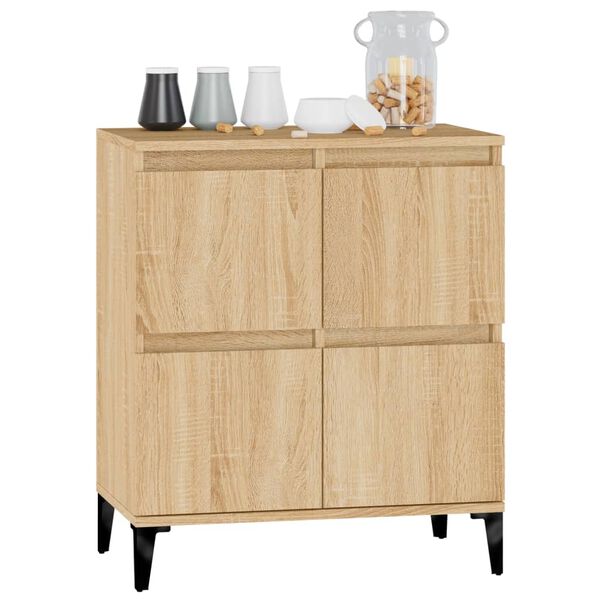 vidaXL Sideboard Sonoma oak Engineered wood, Metal Medium Sideboard