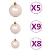 vidaXL Artificial Christmas Tree 150 LEDs&Ball Set&Flocked Snow 59.1"