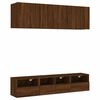 vidaXL TV Wall Unit Brown Oak Engineered wood Medium TV Wall Unit