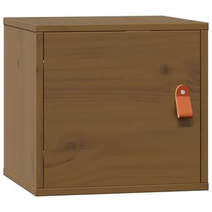 vidaXL Wall Cabinet Honey brown Solid pine wood, engineered wood Compact