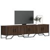 vidaXL TV Cabinet Brown Oak Engineered Wood, Metal Large TV Cabinet