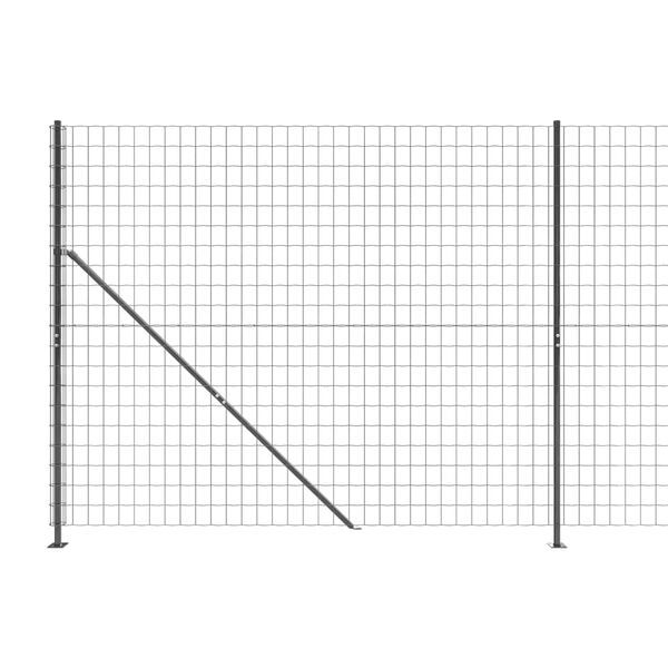 vidaXL Wire Mesh Fence with Flange Anthracite 5.2x32.8'