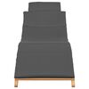 vidaXL Garden Sunlounger with Cushion Brown 77.95 x 21.65 x 23.03 in