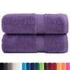 vidaXL Guest Towel Set of 2 Purple 100% cotton 11.8 x 19.7 in