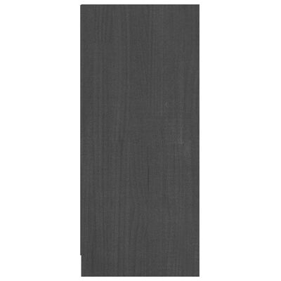 vidaXL Sideboard Gray 27.6"x13"x29.9" Solid Wood Pine