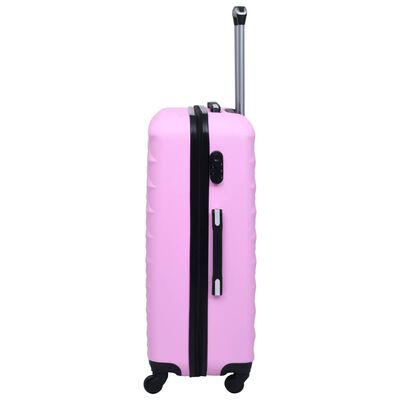 vidaXL Hardcase Trolley Pink ABS