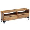 vidaXL TV Stand Natural Mango Mango wood and steel 47.2 in TV Stand
