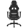 vidaXL Gaming Chair Black and Light Grey Polyester, Metal, Plywood, Plastic