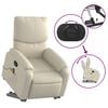 vidaXL Electric Stand Up Massage Recliner Chair Cream