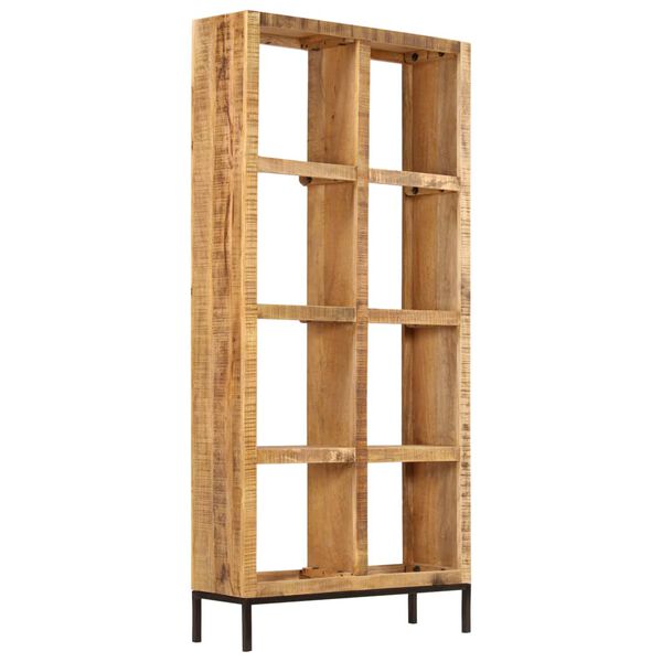 vidaXL Bookshelf Natural Mango Wood Solid mango wood 31.5x9.8x68.9 in