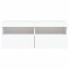 vidaXL TV Wall Cabinet White Engineered wood Medium TV Wall Cabinet