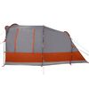vidaXL Camping Tent Tunnel 3-Person Gray and Orange Waterproof