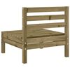 vidaXL Garden Sofa Natural wood Treated pine wood